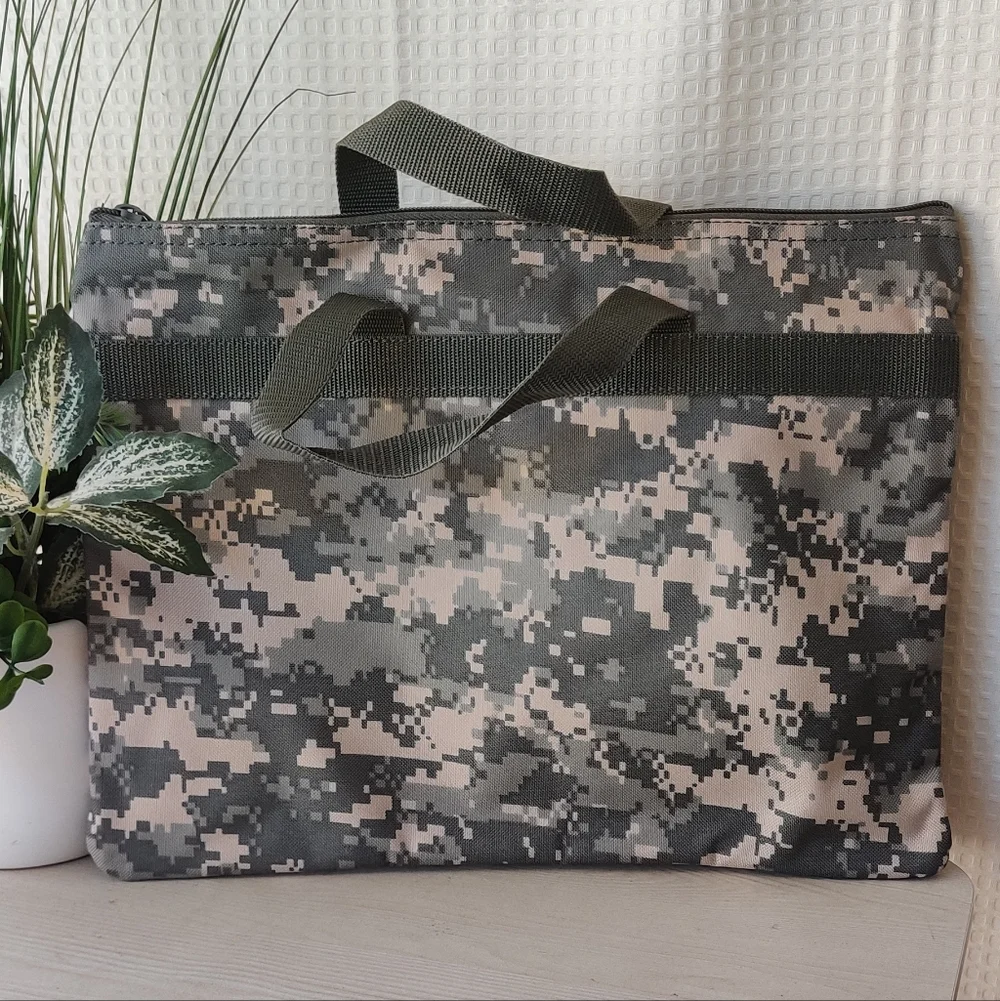 Digital Camouflage Laptop / Document Carrying Case with Handles- Unisex